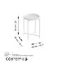 Hanah Home Shb-007-B Mesa de Centro de Metal Blanca